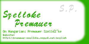 szelloke premauer business card